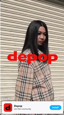 Snapchat Depop 应用安装广告案例